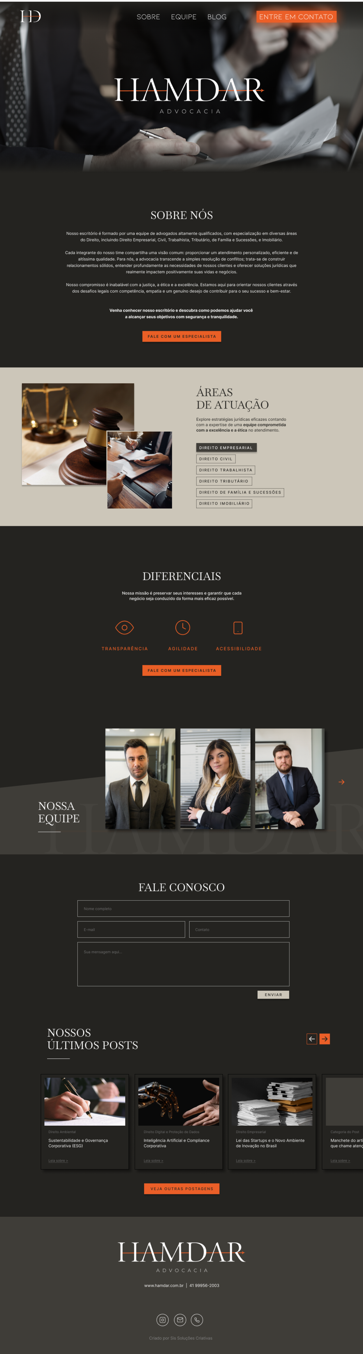 Visualização do site