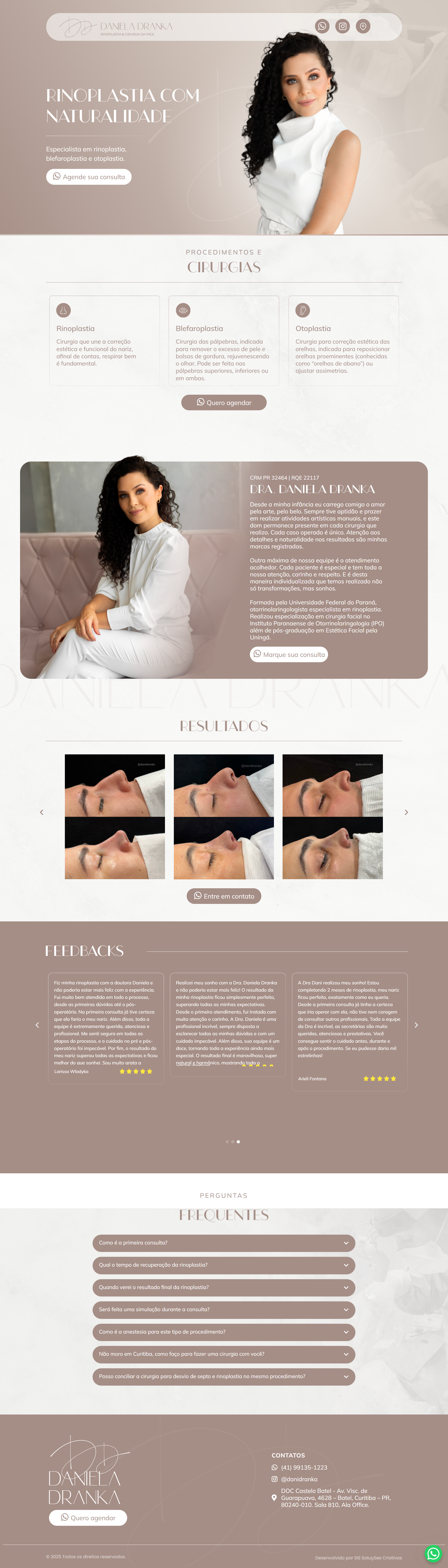 Visualização do site